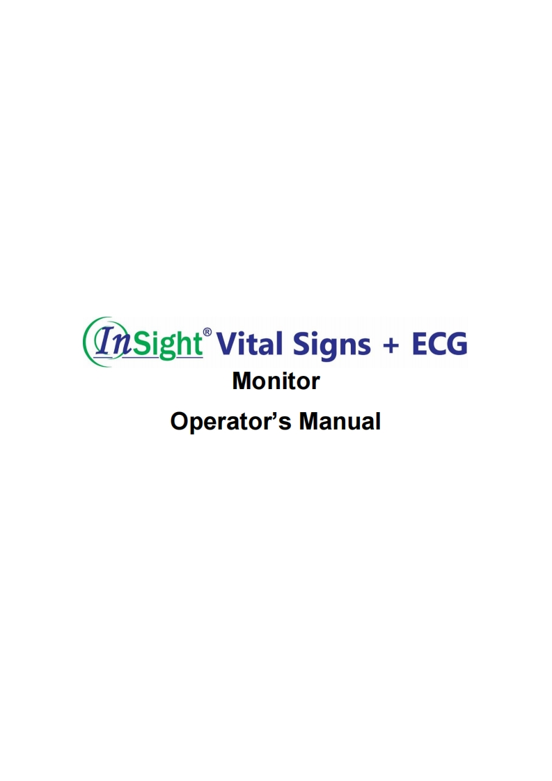 insight_vital_signs_ecg_monitor_操作说明书手册