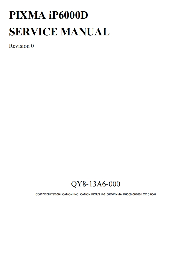 ip6000d-维修说明书手册