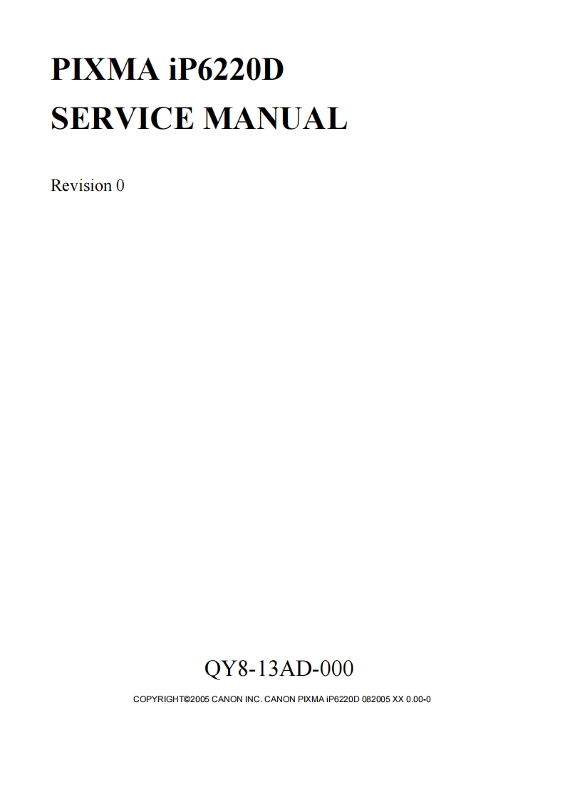 ip6220d-维修说明书手册