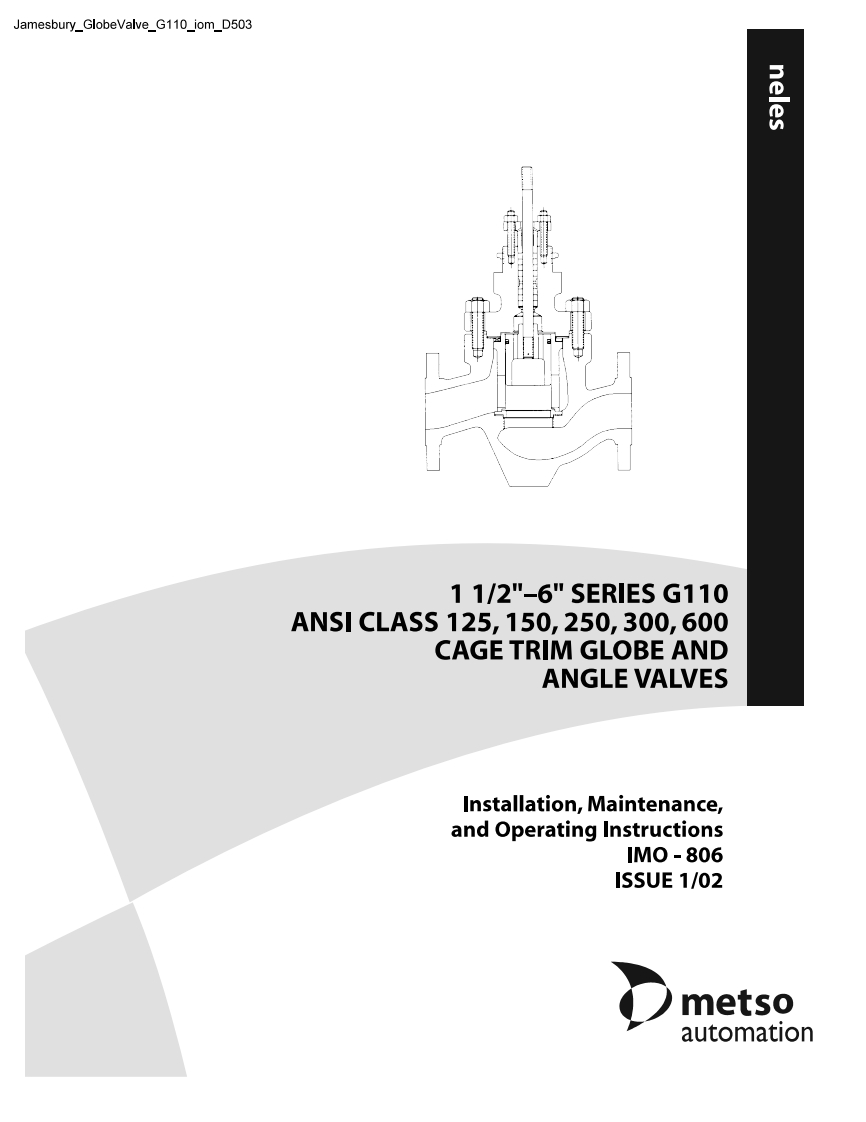 jamesbury_G110_im操作说明书手册o
