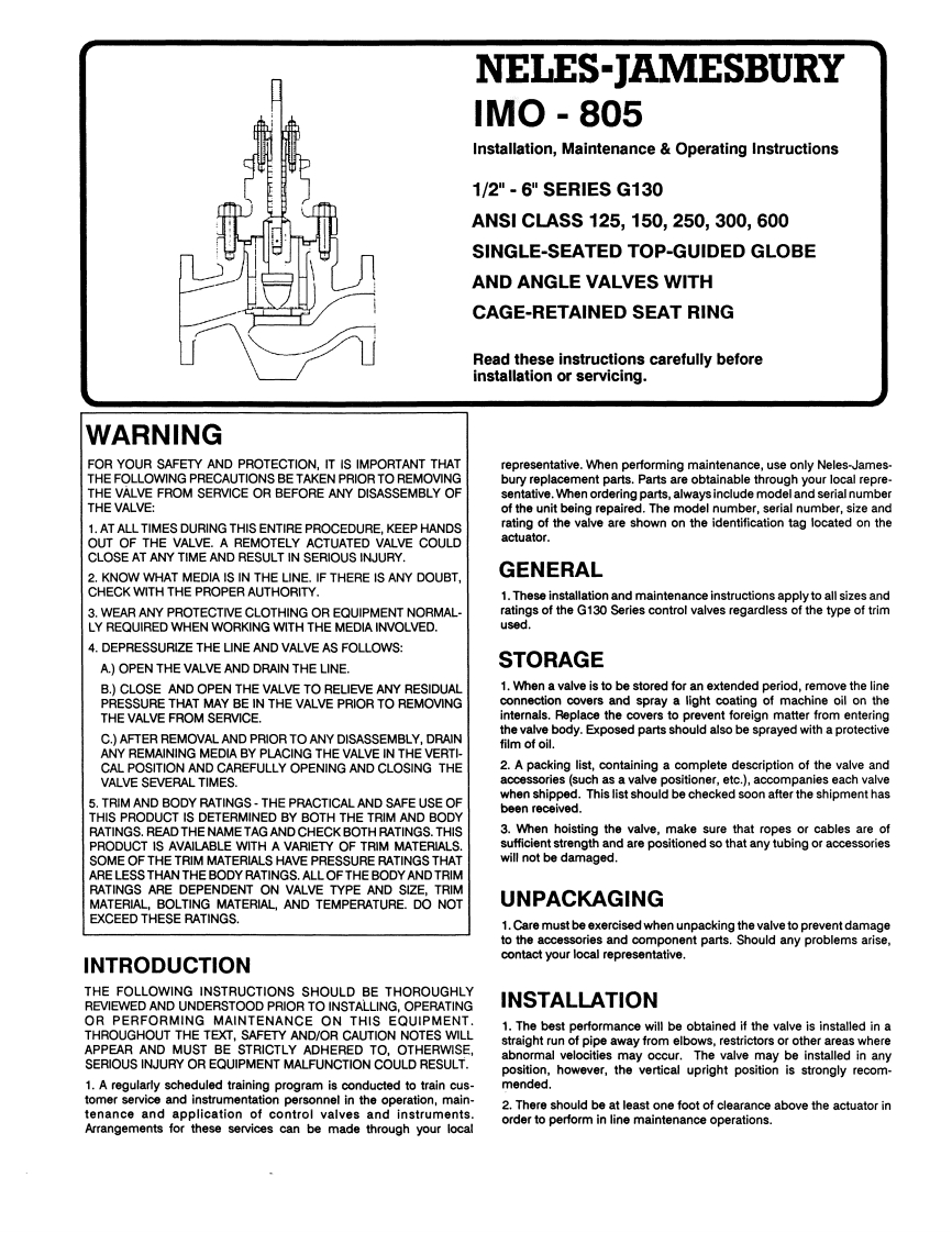 jamesbury_G130_im操作说明书手册o