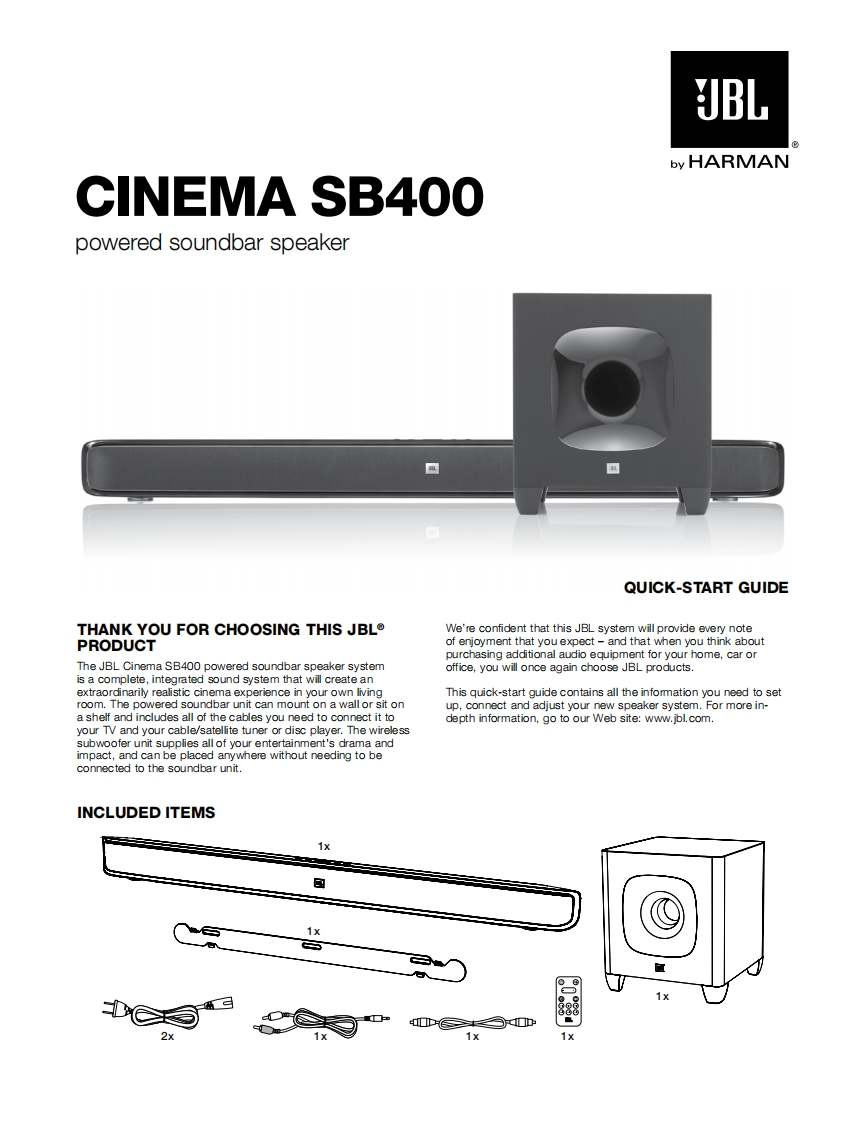 jbl--cinema-sb400--操作说明书手册--ID15843