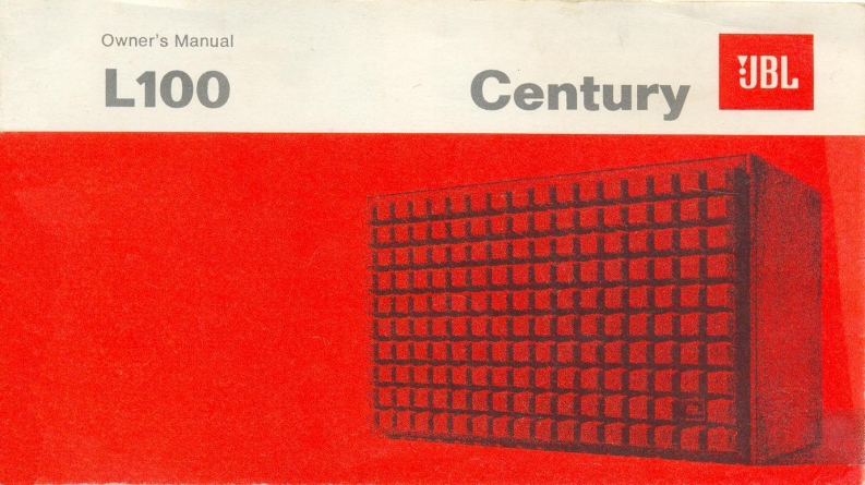 jbl--l100-century--操作说明书手册--ID15913