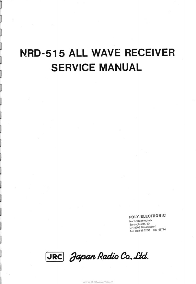 jrc-nrd-515-维修说明书手册