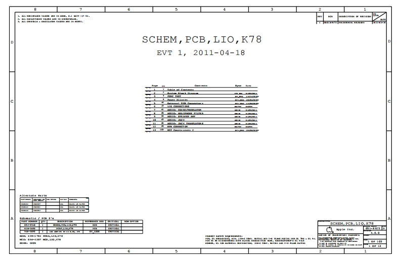 k78_PCB_LIO_EVT_1_051-8925_Rev400笔记本电器原理图