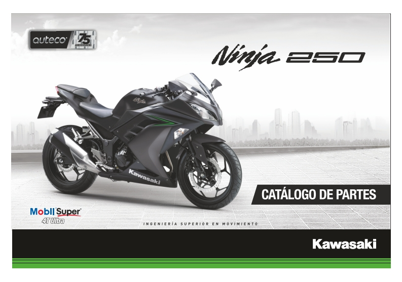 kasawaki川崎MANUAL-DE-PARTES-NINJA-250-2017-SEPTIEMBRE-2016零部件手册