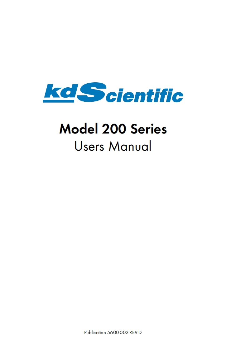 kd-scientific-200-series-pumps_操作说明书手册