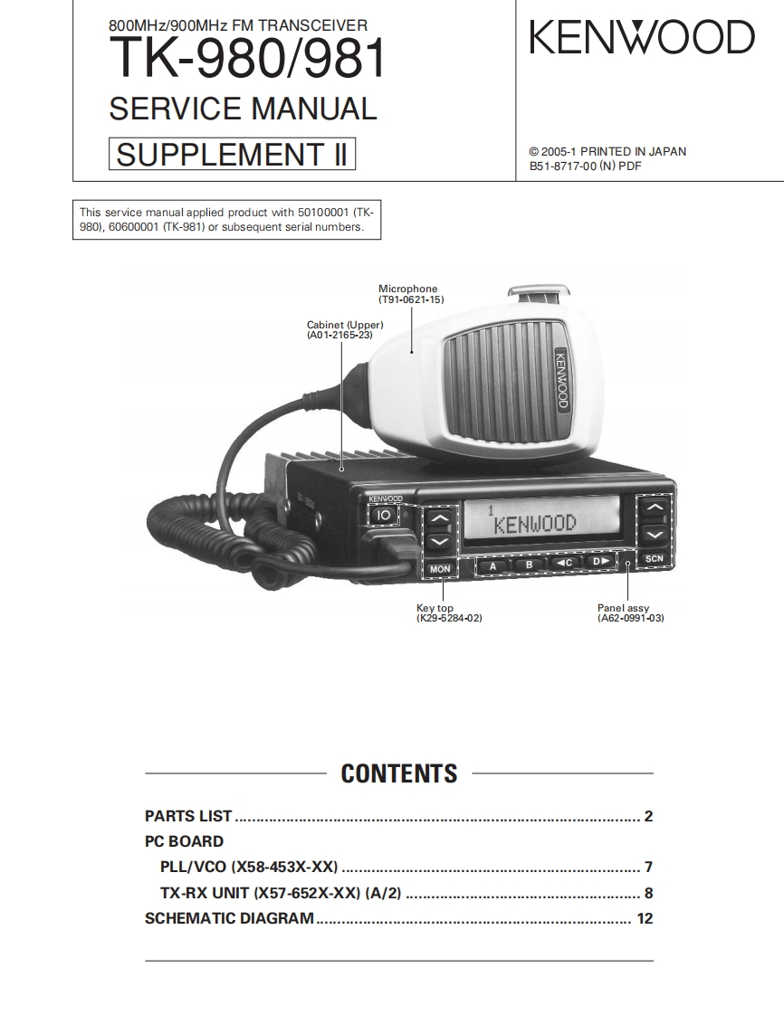 kenwood_tk980-981_维修手册电器原理图_ii