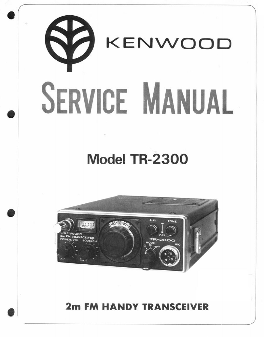 kenwood_tr2300_维修手册电器原理图
