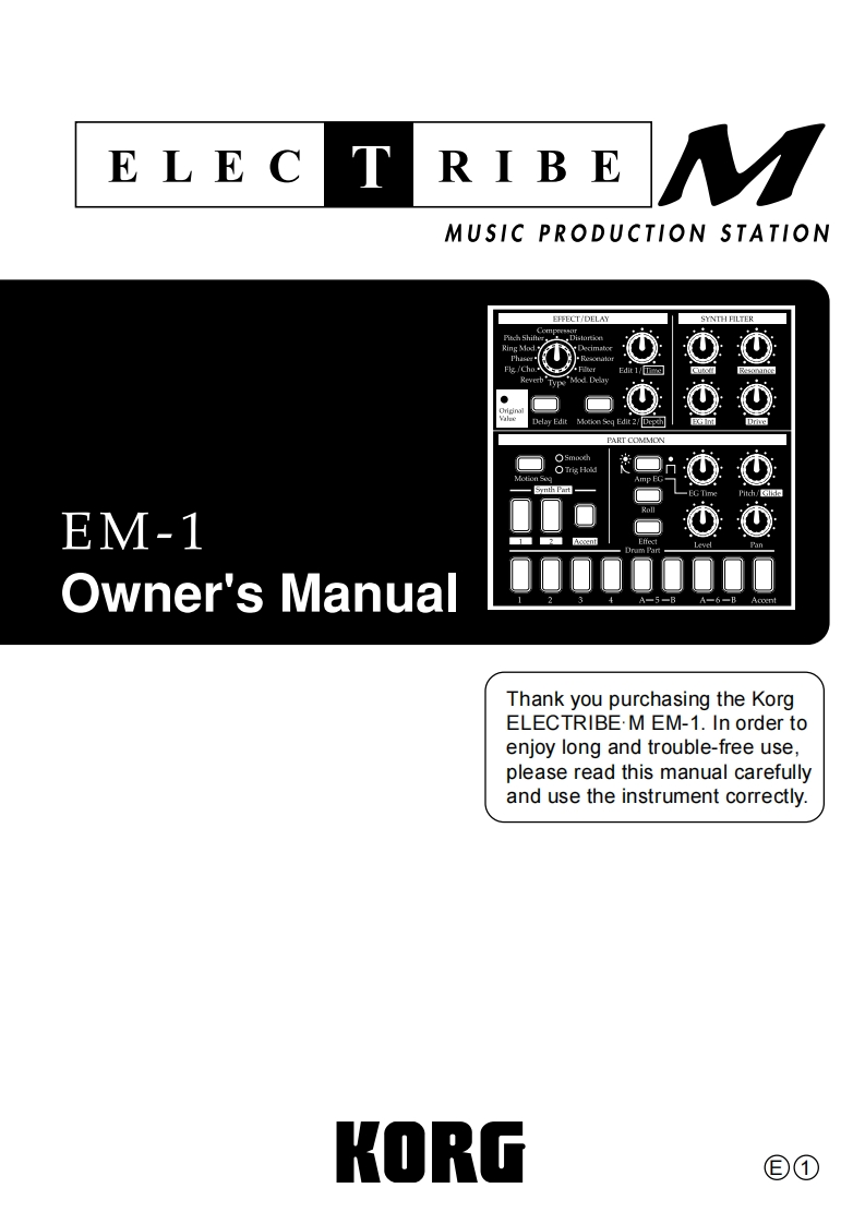 korg-em-1owners使用说明书手册