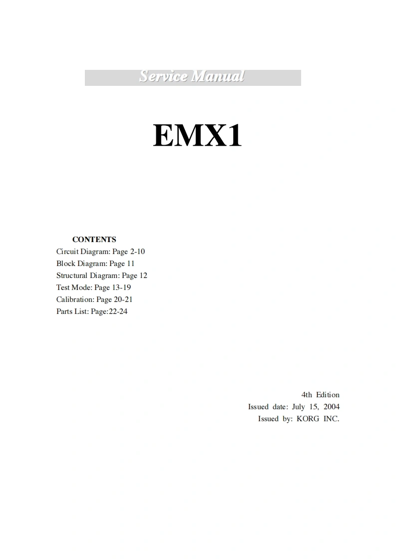 korg_emx1-维修手册电气原理图-找手册网