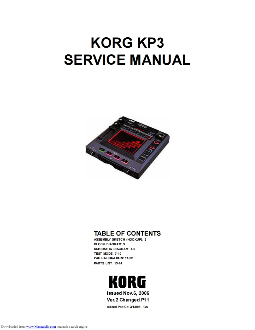 korgkaosspad3维修手册电气原理图