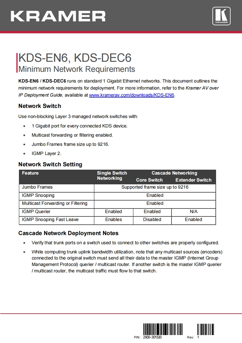 kramerKDSDEC6-KDSEN6操作说明书手册