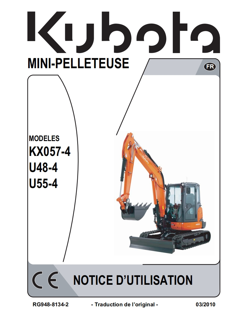 kubota-U55-4操作与日常维护说明书手册