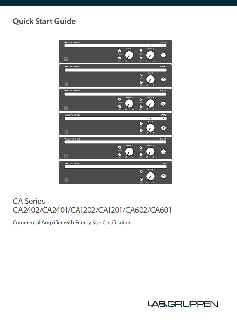 labgruppenCA601-CA602-CA1201-CA1202-CA2401-CA2402操作说明书手册