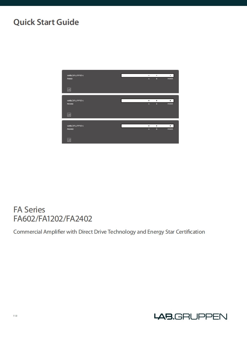 labgruppenFA602-FA1202-FA2402操作说明书手册