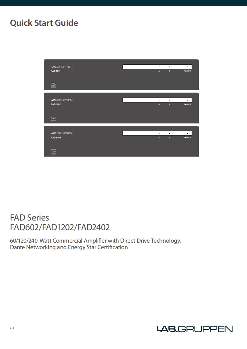 labgruppenFAD602-FAD1202-FAD2402操作说明书手册
