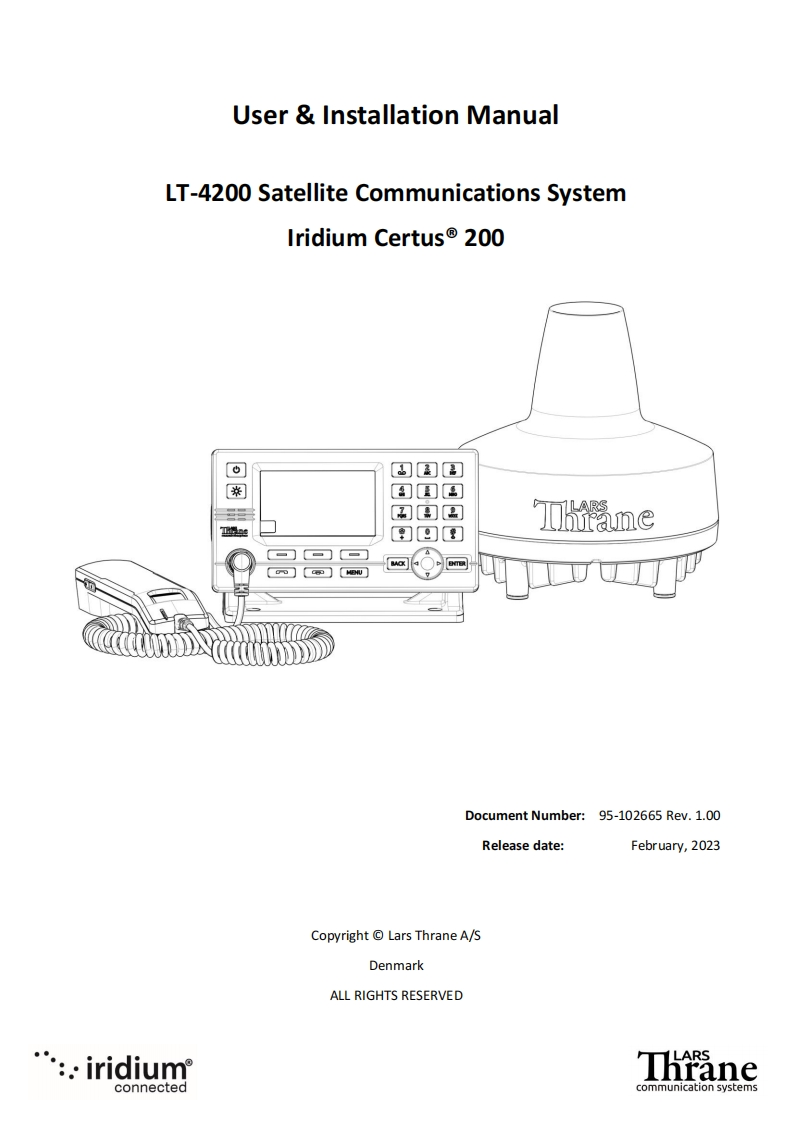 lars-thrane-lt-4200-satellite-communications-system-安装说明书手册