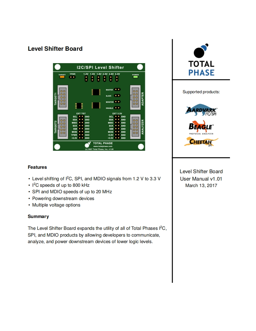 level-shifter-board-操作说明书手册