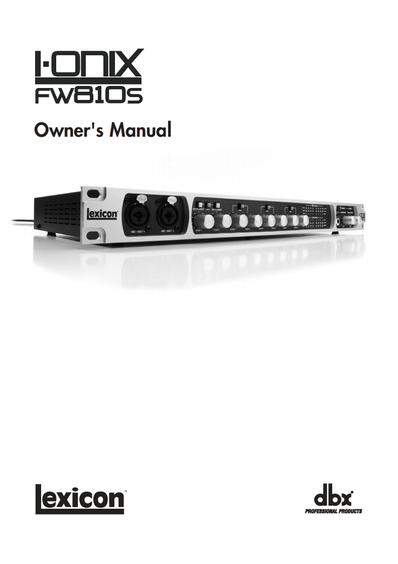 lexiconFW810S操作说明书手册