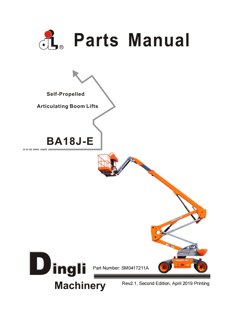 liftx_elevated_platforms_new_zealand_BA18J-E-零部件图纸手册（SM0417211A_Rev2.1）