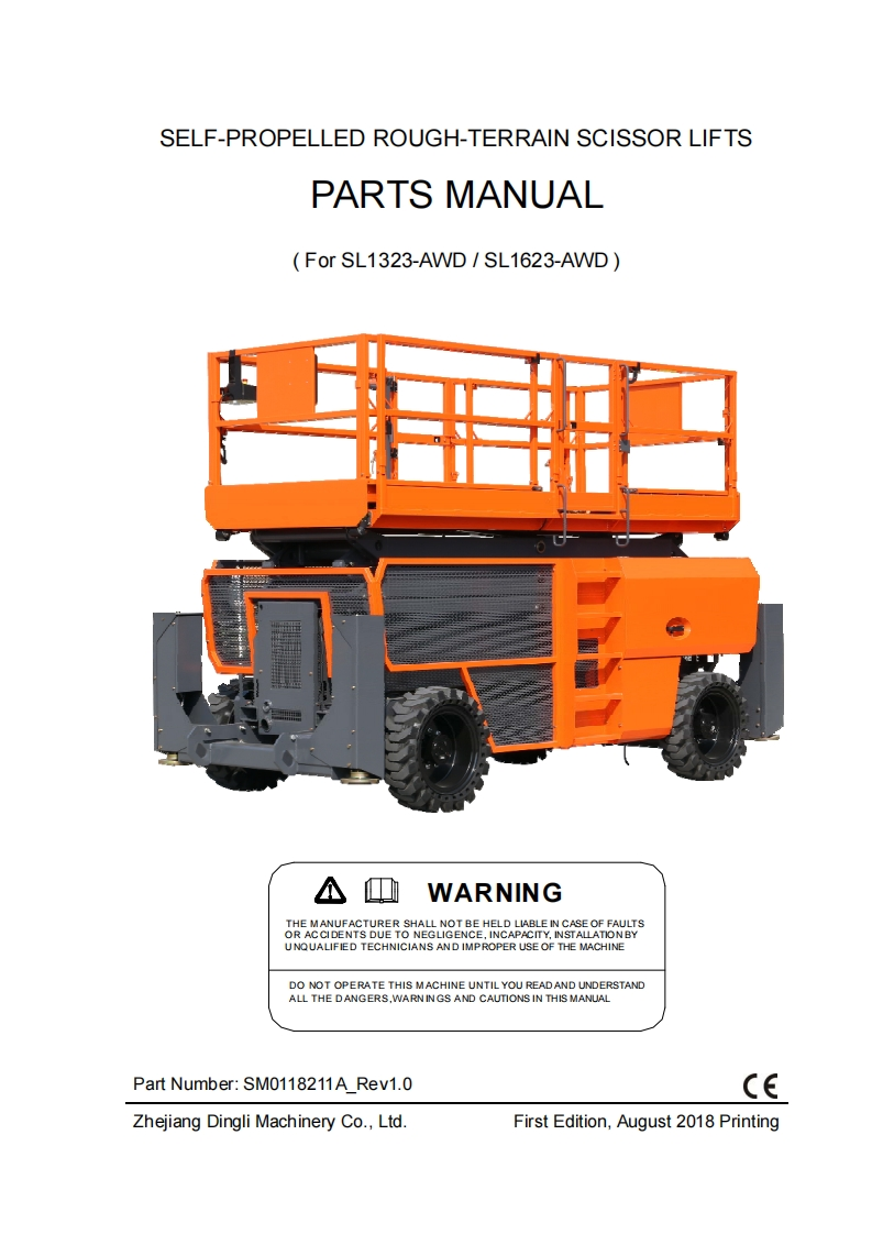 liftx_elevated_platforms_new_zealand_S1323-AWD-SL1623-AWD-零部件图纸手册（SM0118213A_Rev1.0）