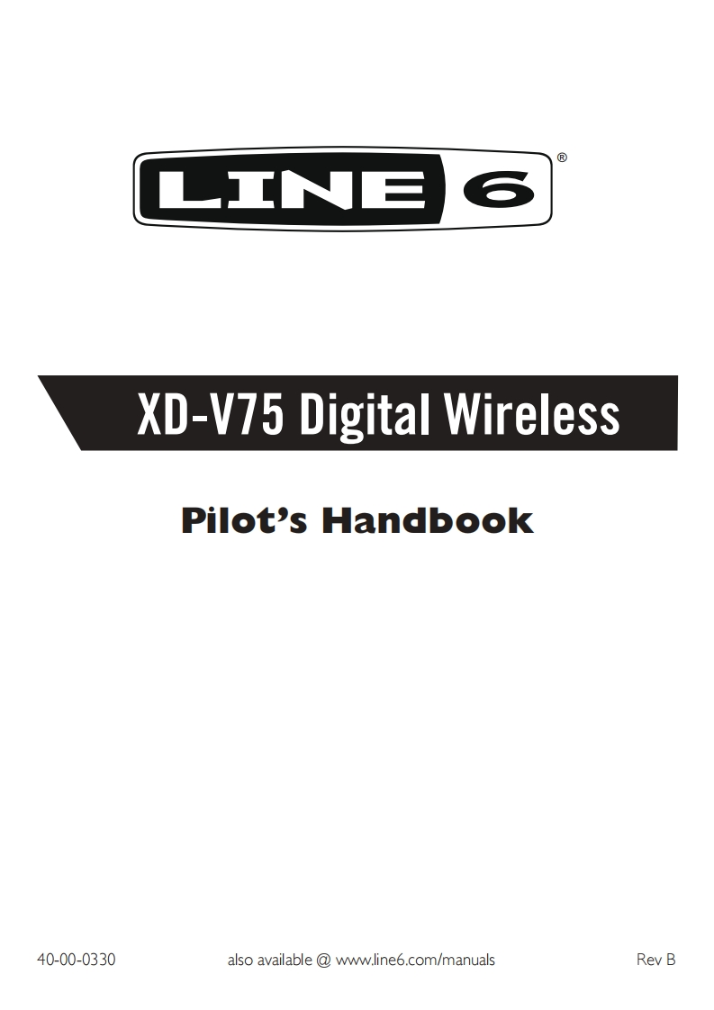 line6XDV75操作说明书手册
