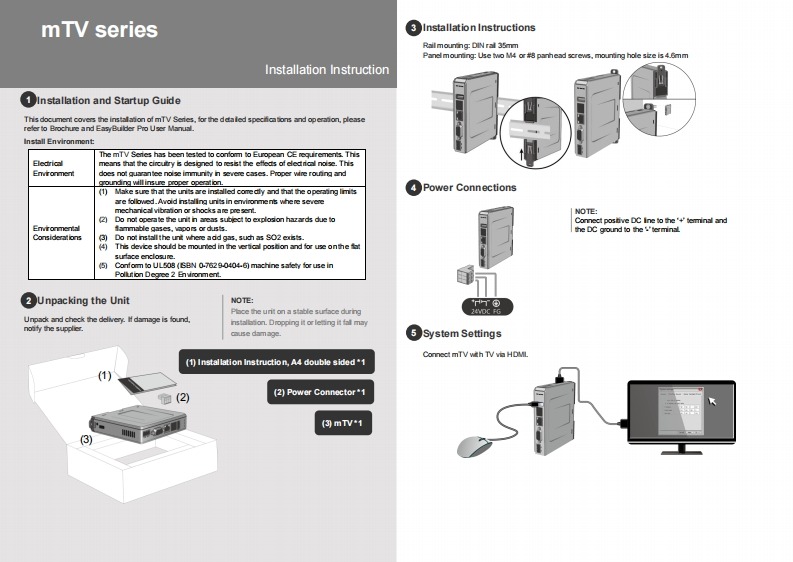 mTV-100_Installation