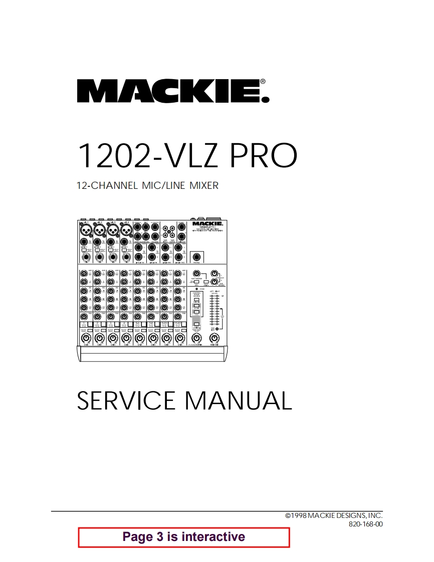 mackie_1202-vlz_pro_serv维修手册含电器原理图ice_manual