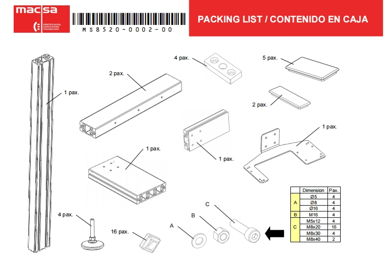 macsa-racks-manual-ru操作维护维修说明书手册