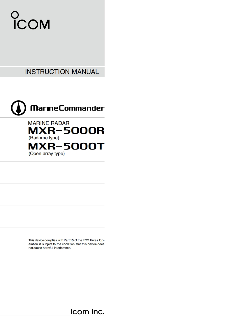 manual-ICOM-4kW-RADAR-Scanner---MXR5000T.012.pdf使用说明书手册