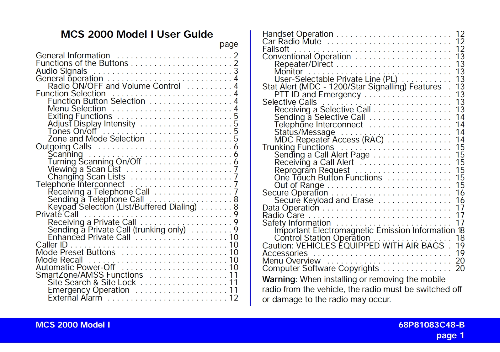 mcs2000_1操作说明书手册