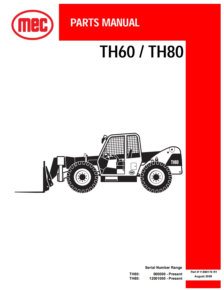 mec-PART-S-MANUAL-TH60_TH80维修图纸手册零部件选型手册