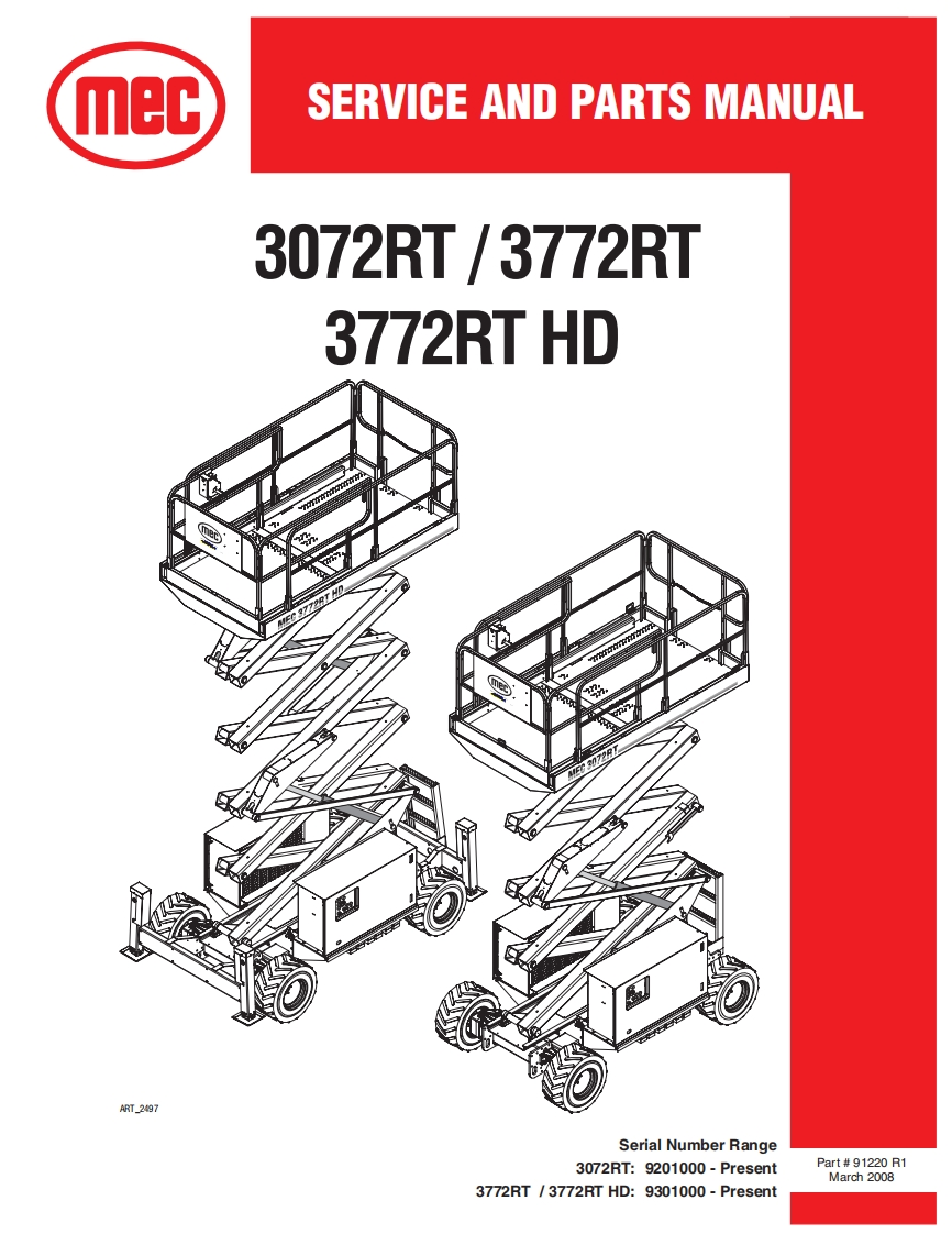 mec-SERI-ICE-AND-PARTS-MANUAL-3072-T_3772RT-7OD-27维修图纸手册零部件选型手册
