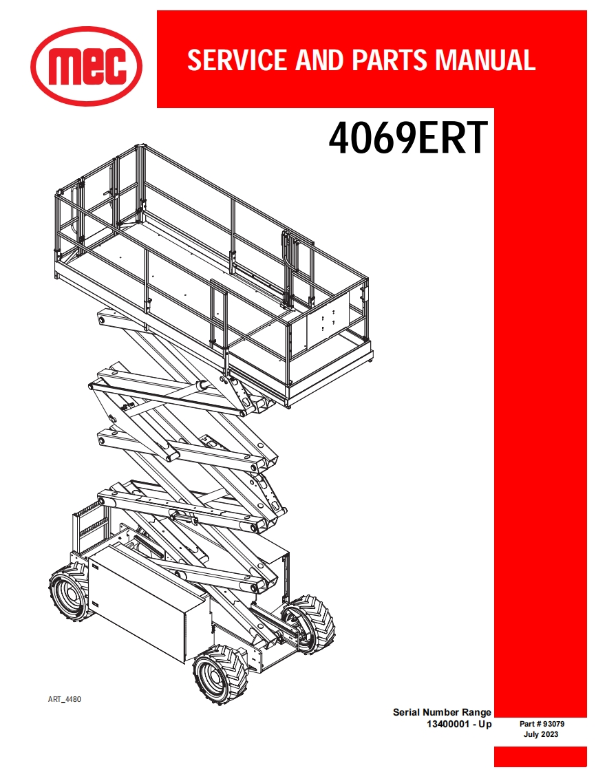 mec-SERV-CE-AND-PARTS-MANUAL-4069ERT维修图纸手册零部件选型手册