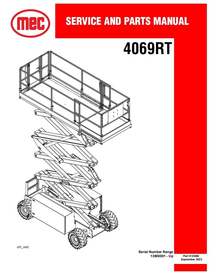 mec-SERV-CE-AND-PARTS-MANUAL-4069RT维修图纸手册零部件选型手册