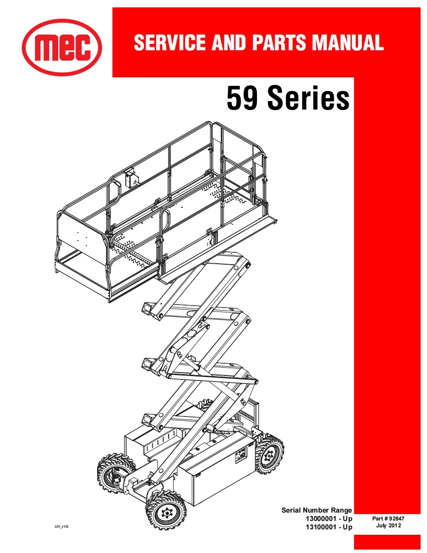 mec-SERV-CE-AND-PARTS-MANUAL-59-Series维修图纸手册零部件选型手册