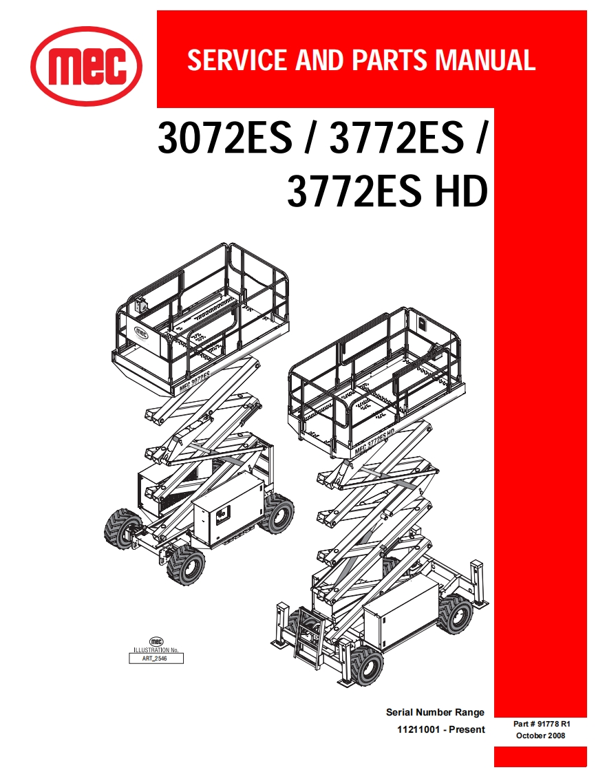 mec-SERV-CE-AND-PARTS-MANUAL-ES_3772ES_-3072-3772ES-HD维修图纸手册零部件选型手册