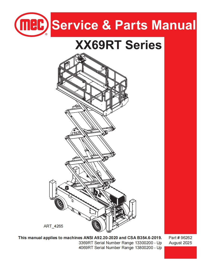 mec-Servic-ce---Parts-Manual-(69RT-Series-X维修图纸手册零部件选型手册