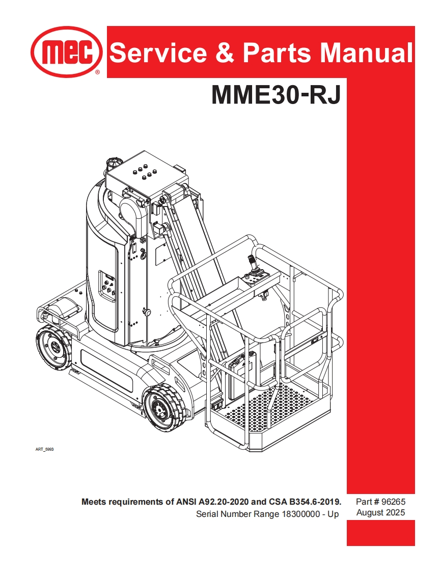 mec-Servic-ce---Parts-Manual-MME30-RJ维修图纸手册零部件选型手册
