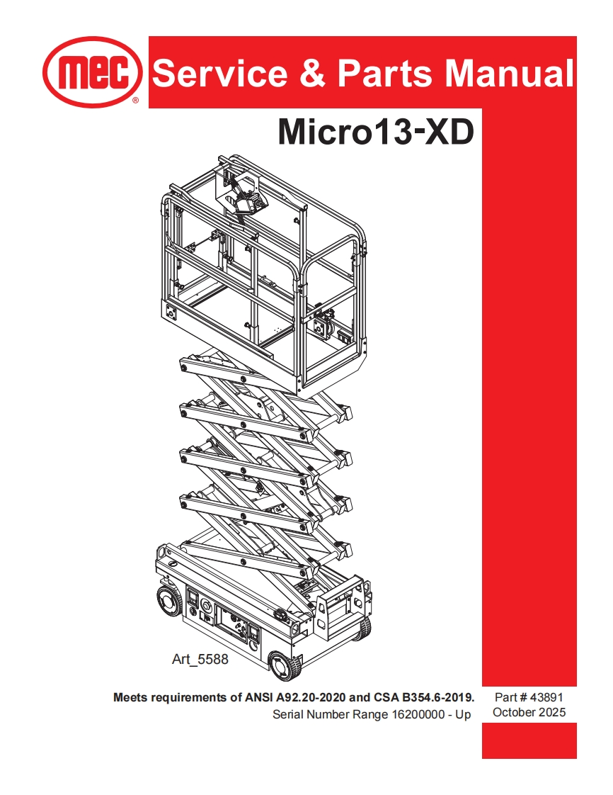 mec-Servic-ce---Parts-Manual-Micro13-XD维修图纸手册零部件选型手册