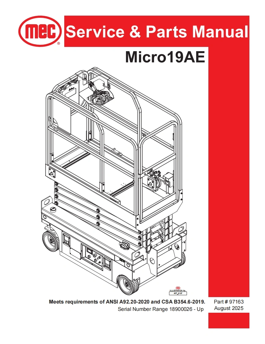 mec-Servic-ce---Parts-Manual-Micro19AE-t.Dm维修图纸手册零部件选型手册