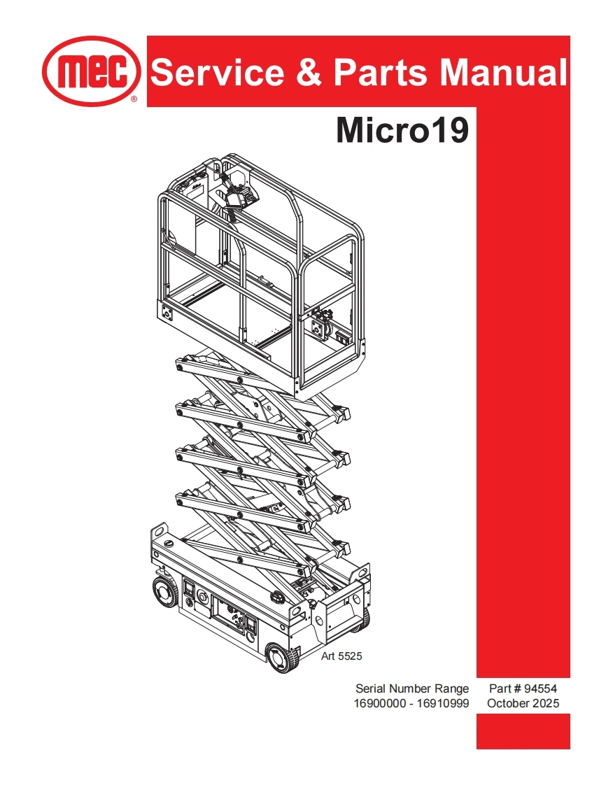 mec-Servic-ce---Parts-Manual-Micro19维修图纸手册零部件选型手册