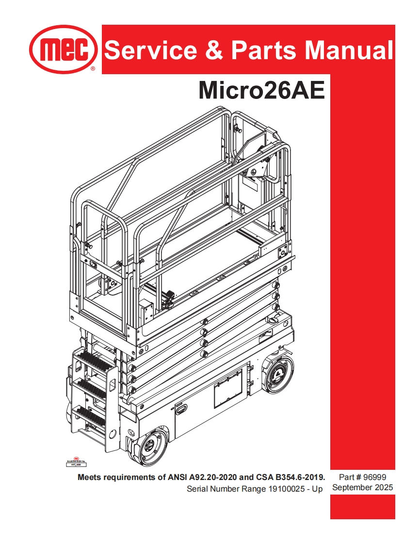 mec-Servic-ce---Parts-Manual-Micro26AE维修图纸手册零部件选型手册