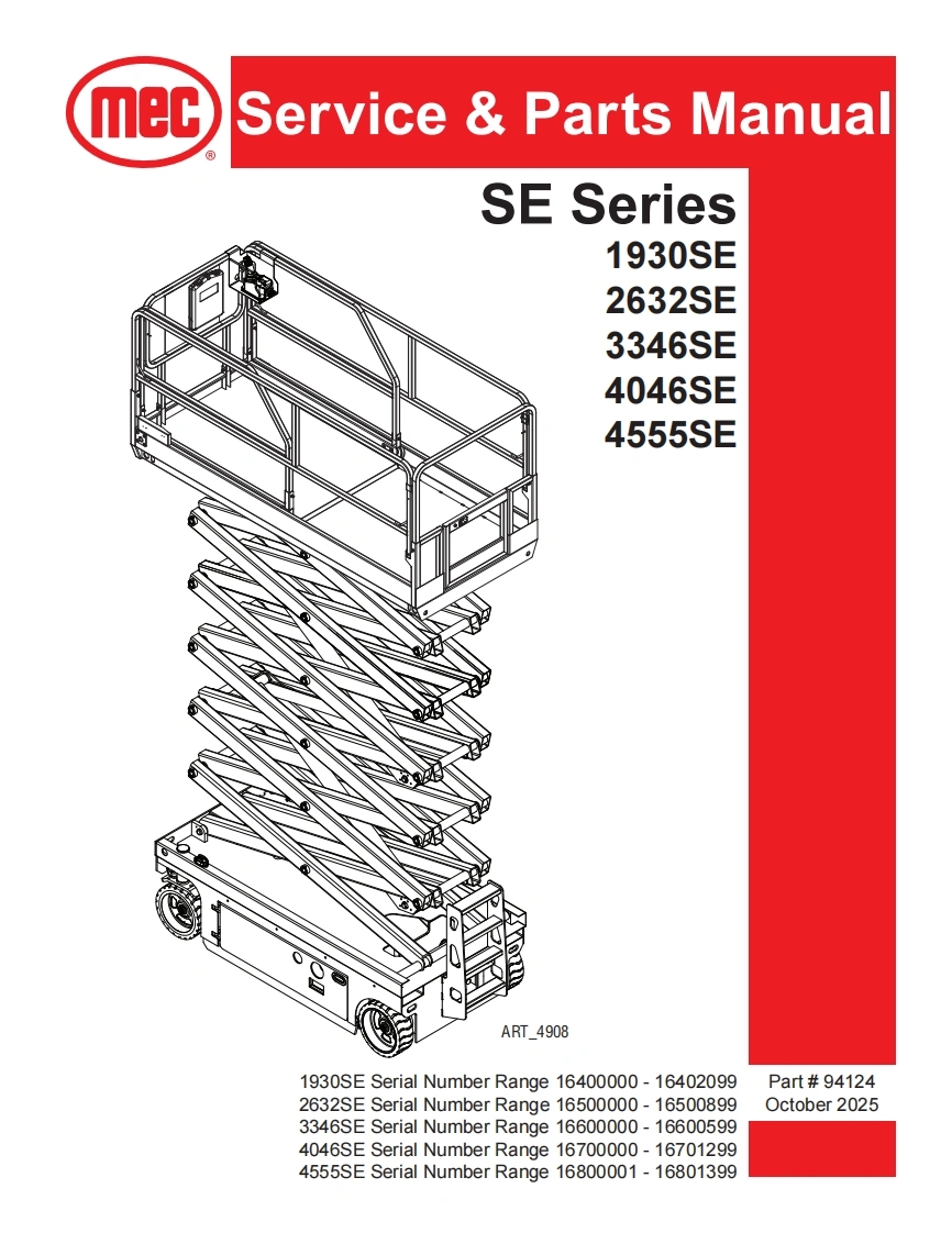 mec-Servic-ce---Parts-Manual-SE-Series-1930SE-2632SE维修图纸手册零部件选型手册