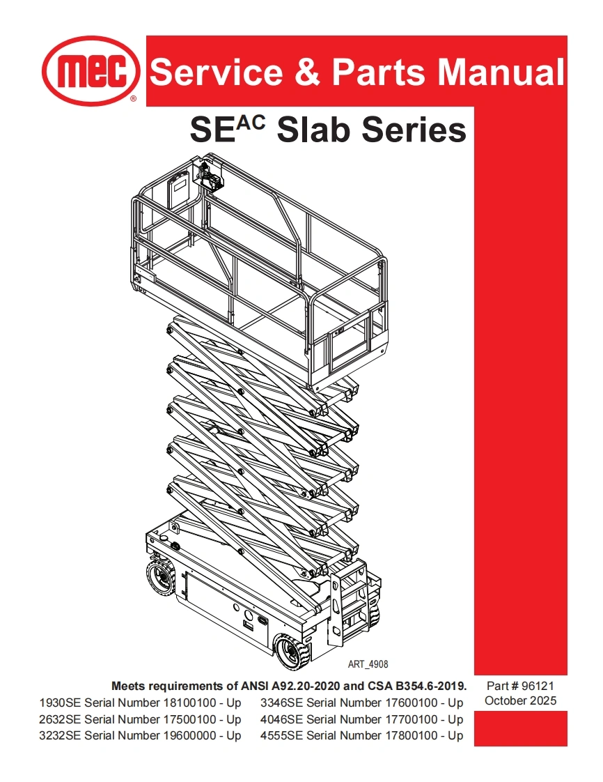 mec-Servic-ce---Parts-Manual-SEA-Slab-Series维修图纸手册零部件选型手册