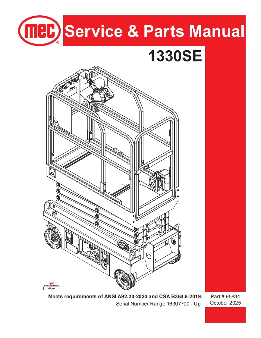 mec-Servic-ce--Parts-Manual-1330SE---Dn维修图纸手册零部件选型手册