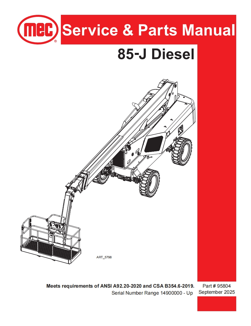 mec-Servic-ce--Parts-Manual-85-J-Diesel维修图纸手册零部件选型手册