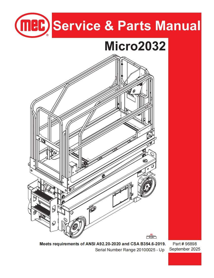 mec-Servic-ce--Parts-Manual-Micro2032维修图纸手册零部件选型手册