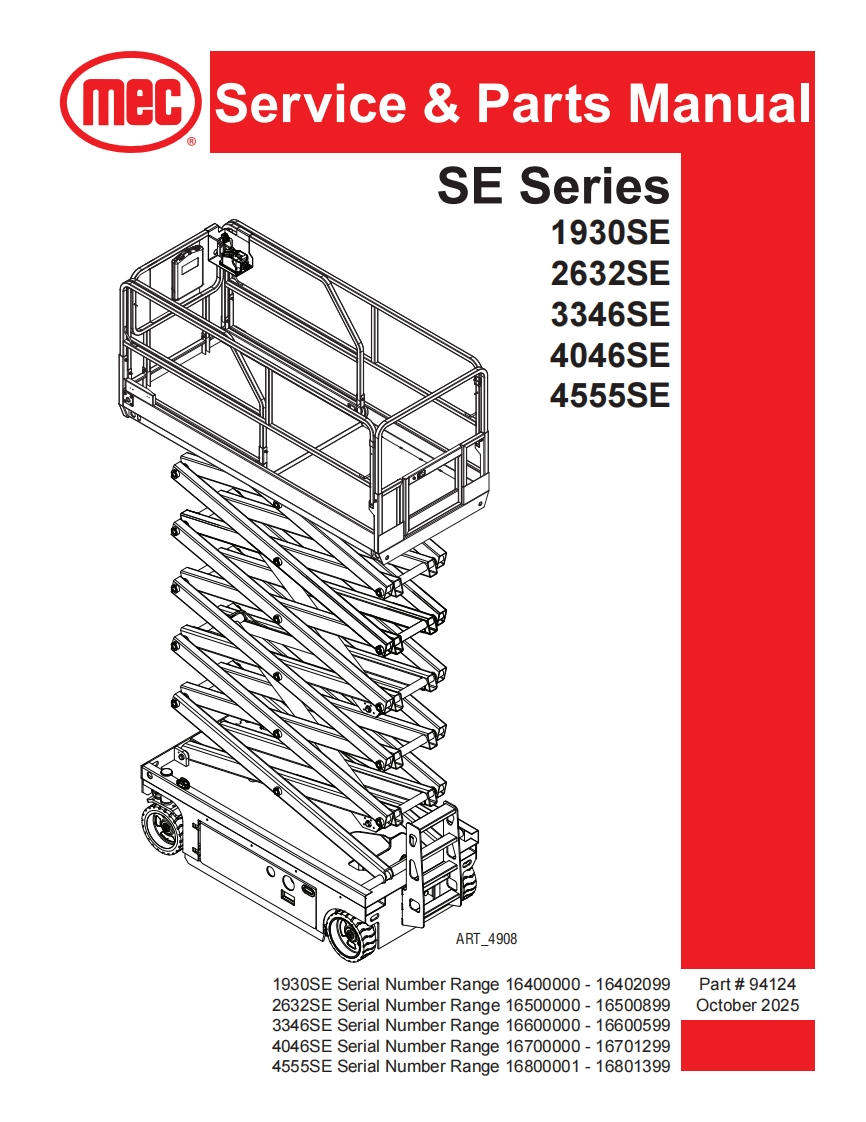 mec-Servic-ce--Parts-Manual-SE-Series-1930SE-2632SE维修图纸手册零部件选型手册